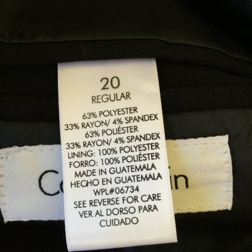 NEW Calvin Klein Black Blazer 20r - Picture 7 of 9